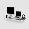 Monitor Riser with Open Storage Slot