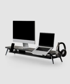 Double Shelf Monitor Riser Stand