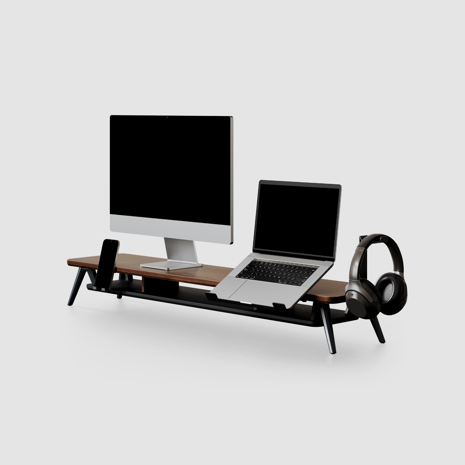 Low Profile Monitor Riser Shelf