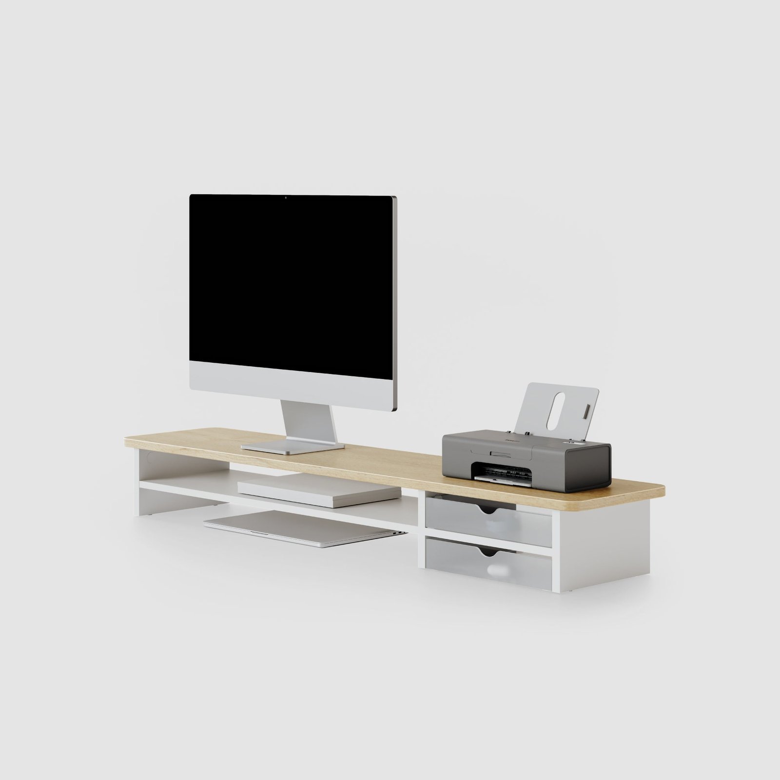 Wide Desktop Monitor Riser Shelf