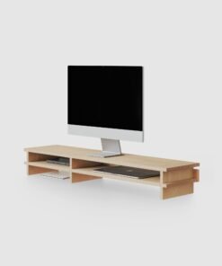 Double Shelf Monitor Riser Stand